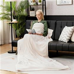 Picture of Costway EP24930US-BE 62 x 84 in. Flannel Heated Electric Blanket with 10 Heating Levels, Beige