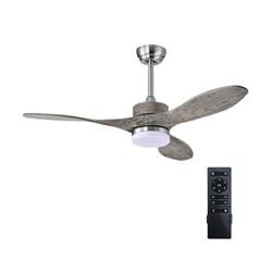 Picture of Costway ES10180US-SL 48 in. Wood Ceiling Fan with LED Lights & 6 Speed Levels&#44; Silver