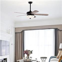 Picture of Costway ES10100US-GR 52 in. Ceiling Fan with Remote Control, Oak