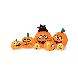 Picture of Costway CM24010US 9.5 ft. Inflatable Pumpkin Combo Decoration with Black Cat & Built-in LED Lights
