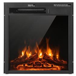 Picture of Costway FP10186 22.5 in. Electric Fireplace Insert with 7-Level Adjustable Flame Brightness