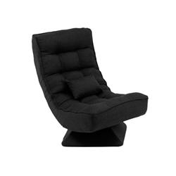 Picture of Costway HV10321BK 5-Level Adjustable 360 deg Swivel Floor Chair with Massage Pillow&#44; Black