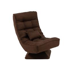 Picture of Costway HV10321CF 5-Level Adjustable 360 deg Swivel Floor Chair with Massage Pillow&#44; Brown