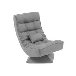 Picture of Costway HV10321GR 5-Level Adjustable 360 deg Swivel Floor Chair with Massage Pillow&#44; Gray