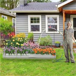 GT4048SR 8 x 4 ft. Metal Galvanized Raised Garden Bed with Open-Ended Base