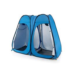 GP11711NY Oversized Pop-Up Shower Tent with Window Floor & Storage Pocket, Blue