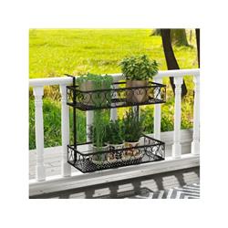 GT3941 Flower Pot Holder with Adjustable Hooks & 2 Planter Baskets
