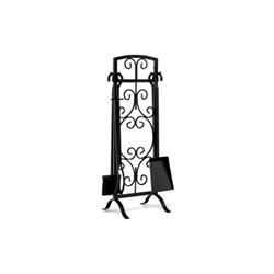 Picture of Costway HV10287DK Wrought Iron Fireplace Tools with Decor Holder&#44; Black - 5 Piece
