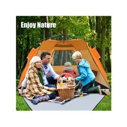 GP11666OG 3-4 Person Easy Pop Up Beach Tent UPF 50 Plus Portable Sun Shelter, Orange