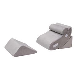 HU10322SL Bed Wedge Pillow for Back Neck & Leg Pain Relief, Silver - 4 Piece