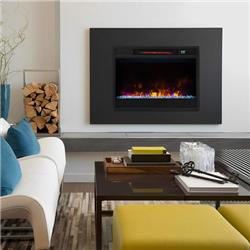 Picture of Costway FP10357US-BK 23 in. 1500W Recessed Electric Fireplace Insert with Remote Control, Black