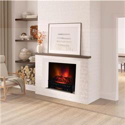 Picture of Costway FP10360US-BK 26 in. Infrared Quartz Electric Fireplace with Realistic Pinewood Ember Bed, Black