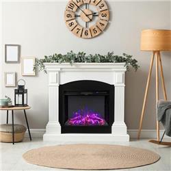 Picture of Costway FP10378US 26 in. Recessed Electric Fireplace with Adjustable Flame Brightness
