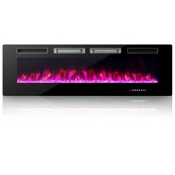 Picture of Costway FP10235US-60 60 in. Ultra-Thin Electric Fireplace with Decorative Crystal