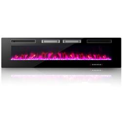 FP10235US-72 72 in. Ultra-Thin Electric Fireplace with Decorative Crystal