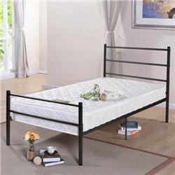 HW59406BK 77.5 x 39.9 x 35 in. Twin Size Bed Frame with 6 Legs, Black