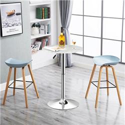 Picture of Costway HW62957 Adjustable 360 deg Swivel Height Round Pub Table with Marble Top