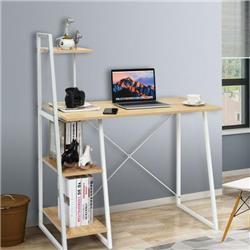 Picture of Costway HW61557 Study Workstation Computer Desk with 4 Tier Shelves