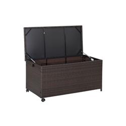 HW70583 50 gal Outdoor Wicker Storage Box with Zippered Liner