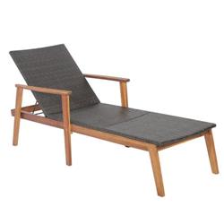 Picture of Costway HW70632 Patio Rattan Lounge Chair with 4-Position Adjustable Backrest