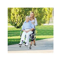 Picture of Costway JH10014 2-in-1 Aluminum Commode Shower Wheelchair with Locking Casters