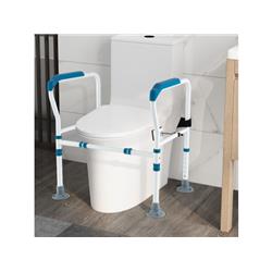 Picture of Costway JH10015BL Toilet Safety Rail with Adjustable Height for Elderly&#44; Blue