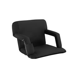Picture of Costway JV10242DK Foldable Bleacher Chair with 6-Reclining Positions & Padded Cushion&#44; Black