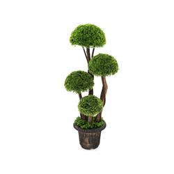 HZ10120 3 ft. Decorative Artificial Cedar Topiary Tree with Rattan Trunk