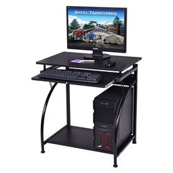 Picture of Total Tactic HW53854 Spacious Wooden PC Laptop Computer Desk - Black