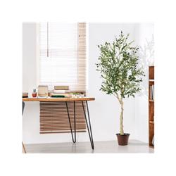 HZ10068-2 6 ft. Artificial Olive Tree in Cement Pot - Pack of 2