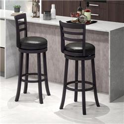 Picture of Costway JV10916CA Swivel Stool Bar Height Chair with PU Upholstered Seats Kitchen - Set of 2