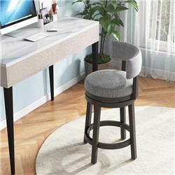 Picture of Costway JV10918-27 27 in. Swivel Bar Stool with Upholstered Back Seat & Footrest