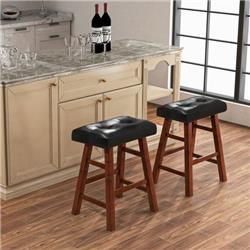 Picture of Costway JV10936-24 24 in. Modern Backless Bar Stool with Padded Cushion - Set of 2