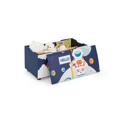 Picture of Costway HY10060BL Kids Wooden Upholstered Toys Storage Box with Removable Lid&#44; Blue