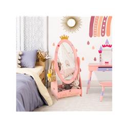 Picture of Costway HY10099PI Kids Full Length Mirror with 360 deg Rotatable Design & Shelf&#44; Pink