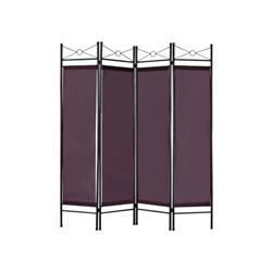 Picture of Costway JV10119BN 4-Panel Metal Frame Room Private Folding Screen&#44; Brown