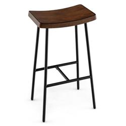 Picture of Costway JV10400CF-29 29 in. Industrial Saddle Bar Stool with Metal Legs, Coffee