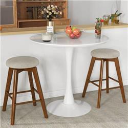 Picture of Costway JV10855BE 26 in. Backless Swivel Barstools with Linen Fabric Seat, Beige - 2 Piece