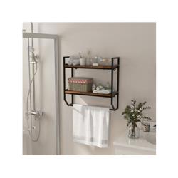 Picture of Costway JV10890 Over the Toilet Shelf Wall Mounted with Metal Frame for Bathroom