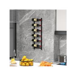 Picture of Costway JV10902-6 Rust proof Wall Mounted Wine Rack for 6 or 9 Bottles - Medium