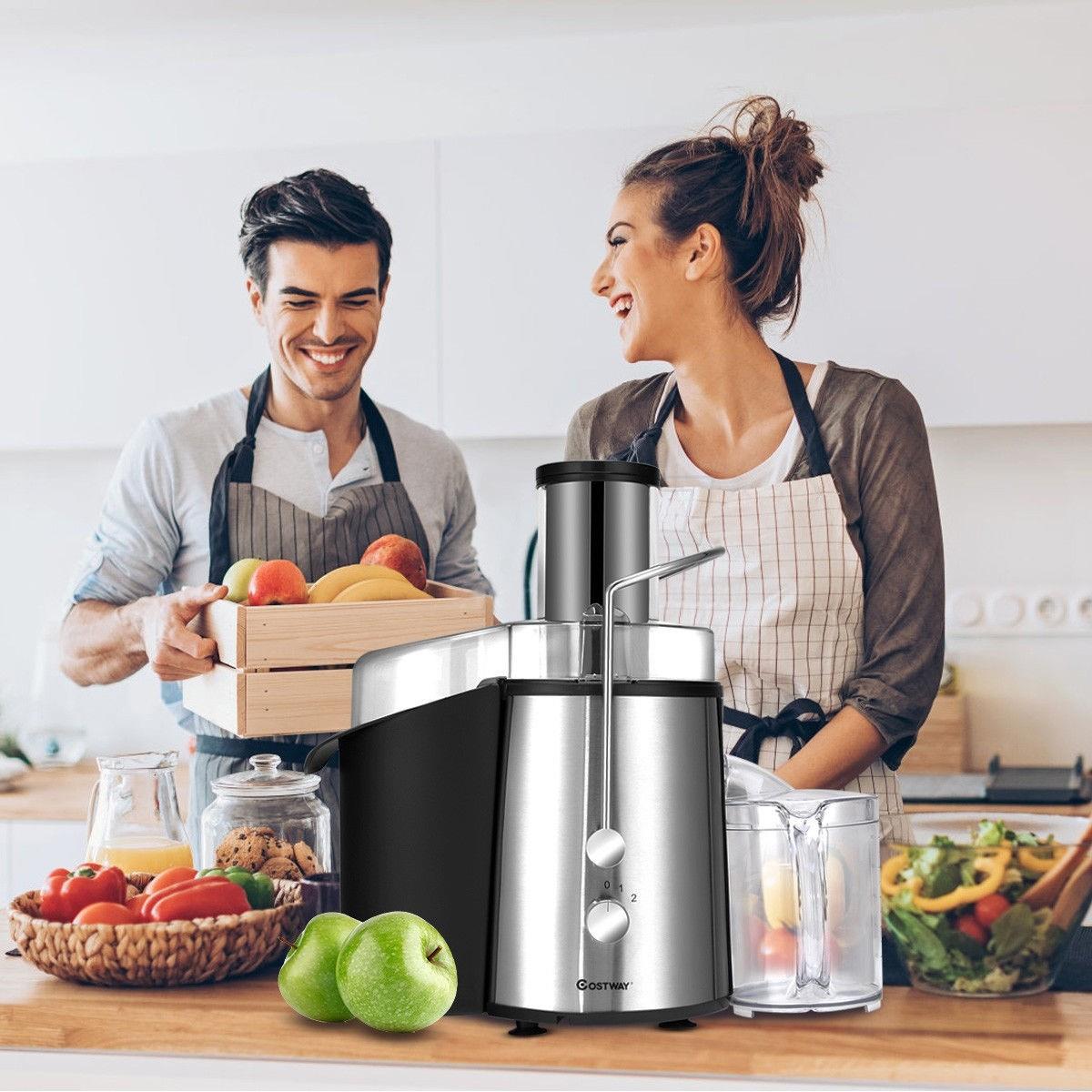 Picture of Total Tactic EP23782 2 Speed Electric Wide Mouth Centrifugal Juice Extractor - Black & Sliver