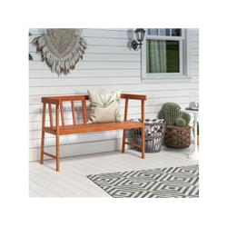 HW70946 43 x 18 x 28 in. Outdoor Acacia Wood Bench with Backrest & Armrests