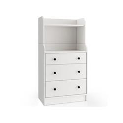 JV10331WH Modern Storage Dresser with Anti-Toppling Device, White
