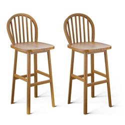 Picture of Costway JV10646-29 30 in. Height Wodden Bar Stool with Backrest - 2 Piece