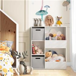 JZ10114WH Kids Toy Storage Cabinet Shelf Organizer, White -  Costway