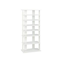 JZ10125WH 7-Tier Vertical Shoe Rack for Front Door, White