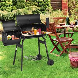 NP10876 Outdoor BBQ Grill with Barbecue Pit Patio Cooker