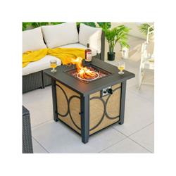 Picture of Costway NP10881 28 in. 50000 BTU Outdoor Square Fire Pit Table with Cover