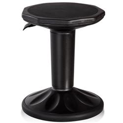 JV10554BK Adjustable Active Learning Stool Sitting Home Wobble Office Chair with Cushion Seat, Black