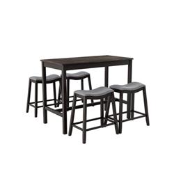 KC55251 Dining Set with 4 Upholstered Stools - 5 Piece